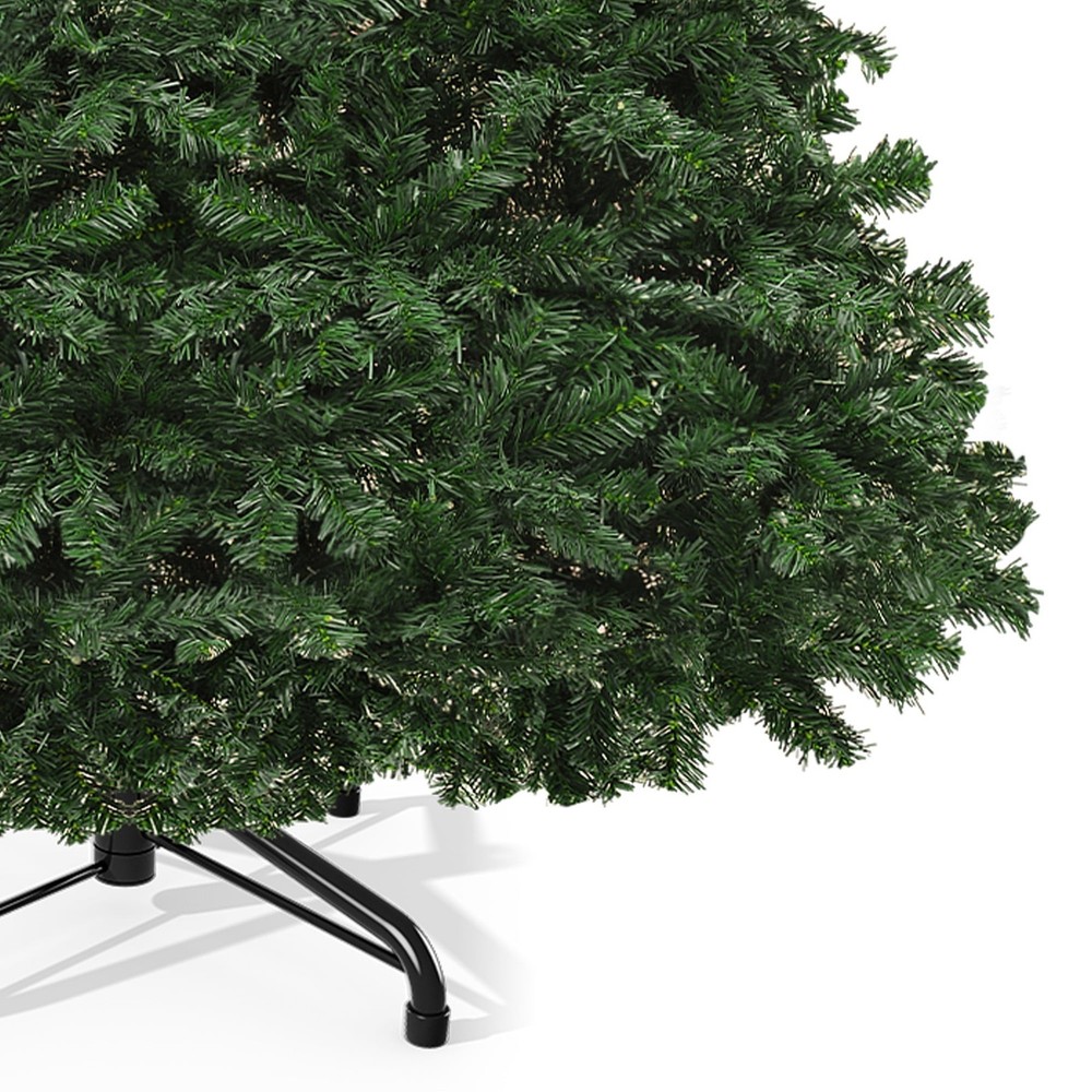 7.5ft Spruce Artificial Christmas Tree W/ 1346 Branch Tips & Foldable Base Green