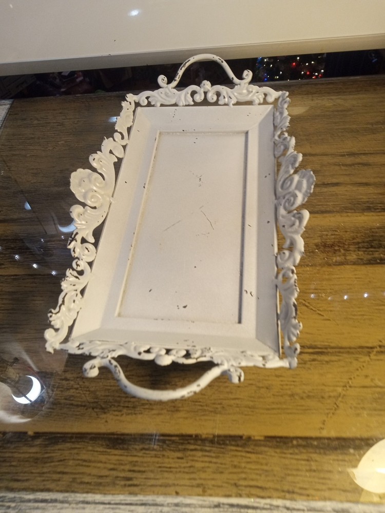 Antique Shabby Chic, Farmhouse Or Rustic Style Tray