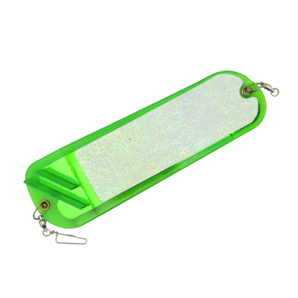 Custom Airbrushed 8" Flasher - Salmon / Trolling - Dill Pickle
