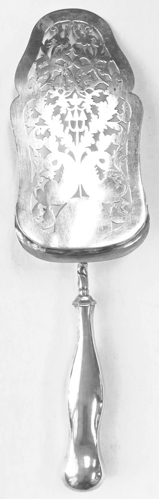 Antique Austrian Silver Pierced Hand Engraved Fish Serving Knife