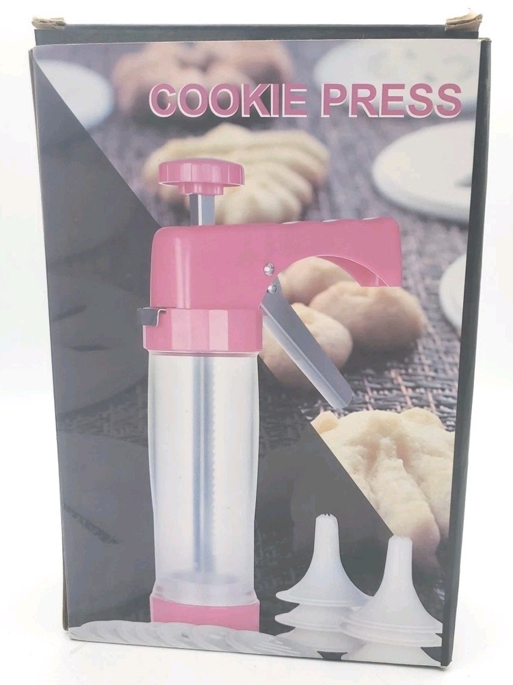 Cookie Press with Icing Tips and Cookie Discs New Open Box Lime Green