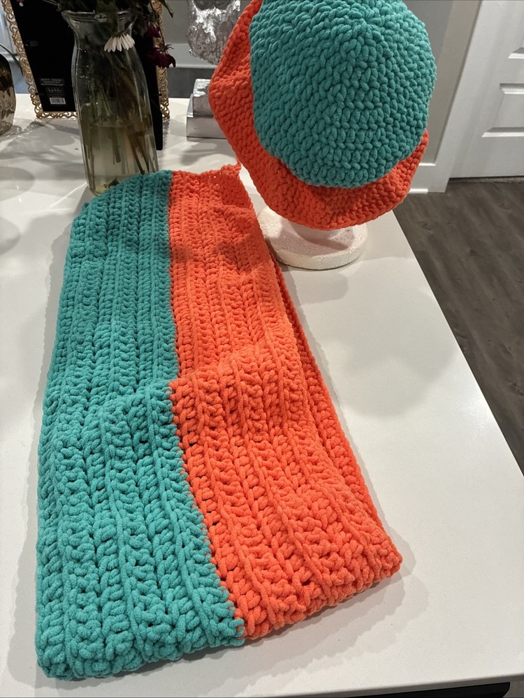 Handmade Crochet hat and scarf.