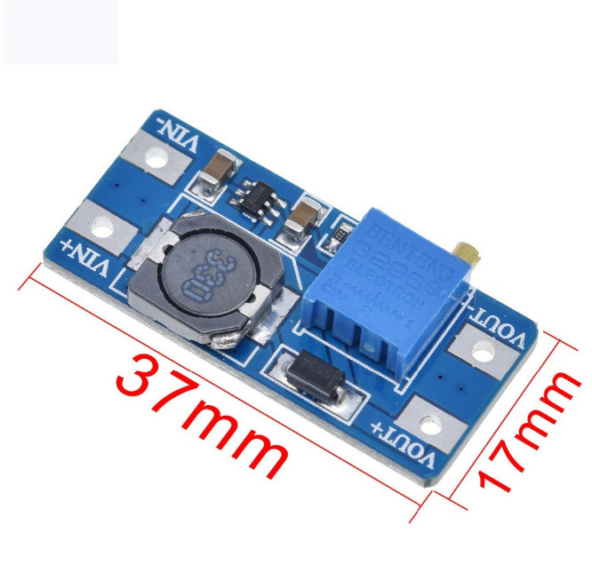 2pcs DC-DC boost module 2A boost board input voltage 2-24 V, 5 / 9 / 12 / -28