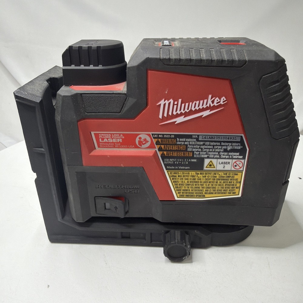 MILWAUKEE 3522-20 4V Laser Level, Green Laser Tool Only