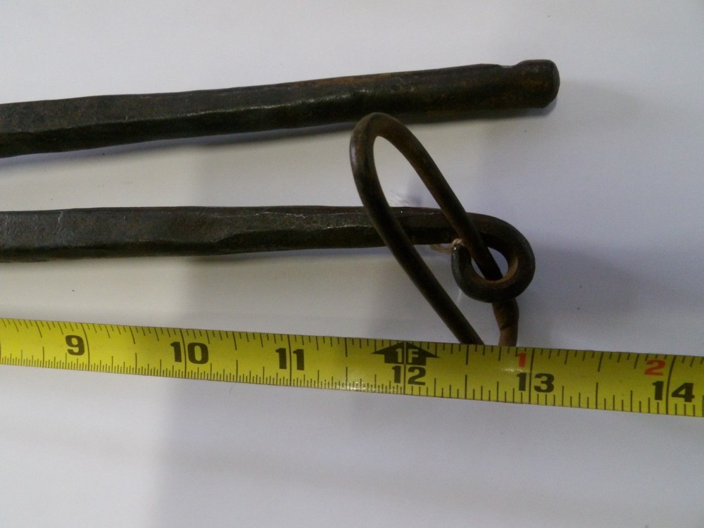 Antique Blacksmith Tools, Hooks, Knife Sharpener, Etc