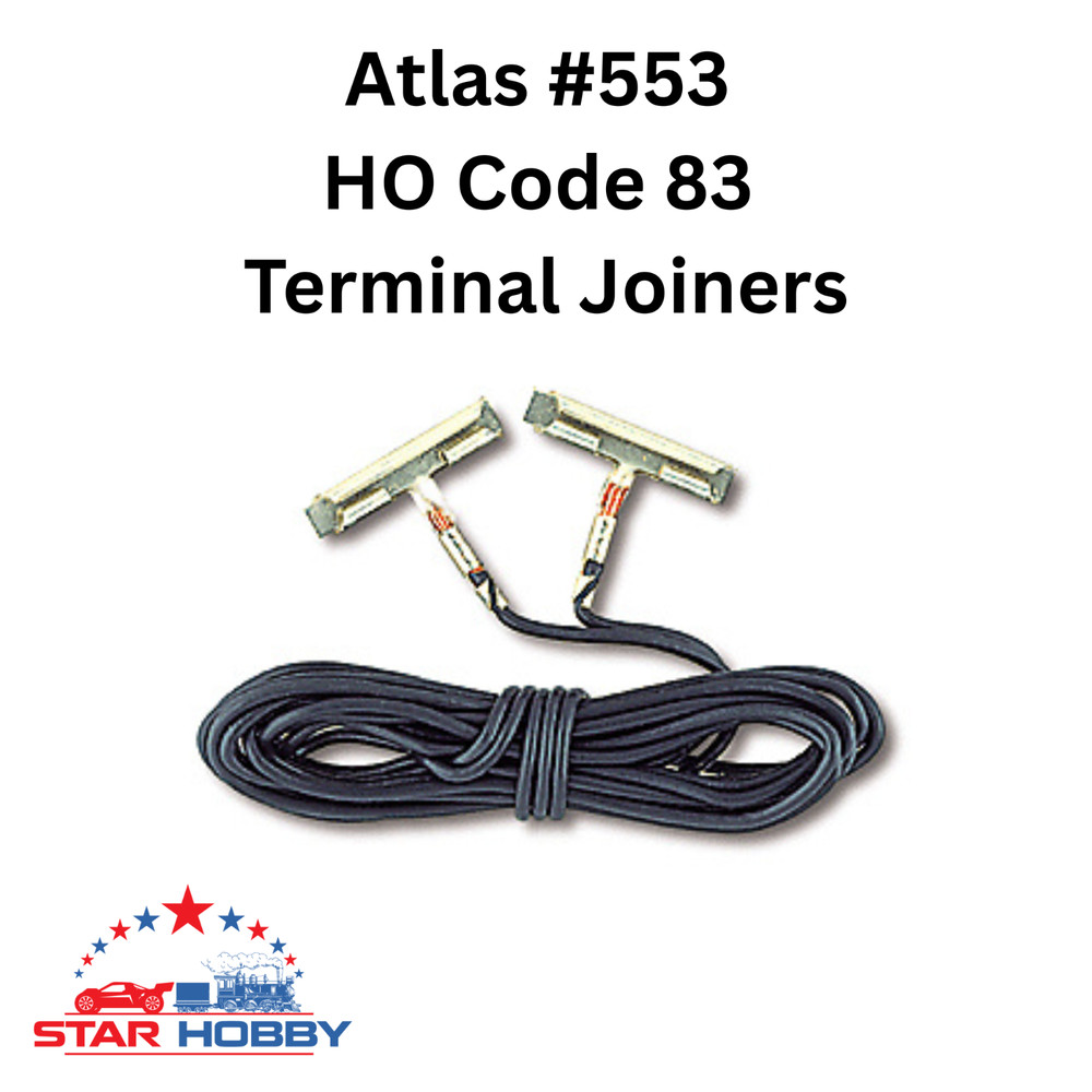 Atlas #553 HO Scale Code 83 Terminal Rail Joiners (1 pair) Model Train Track