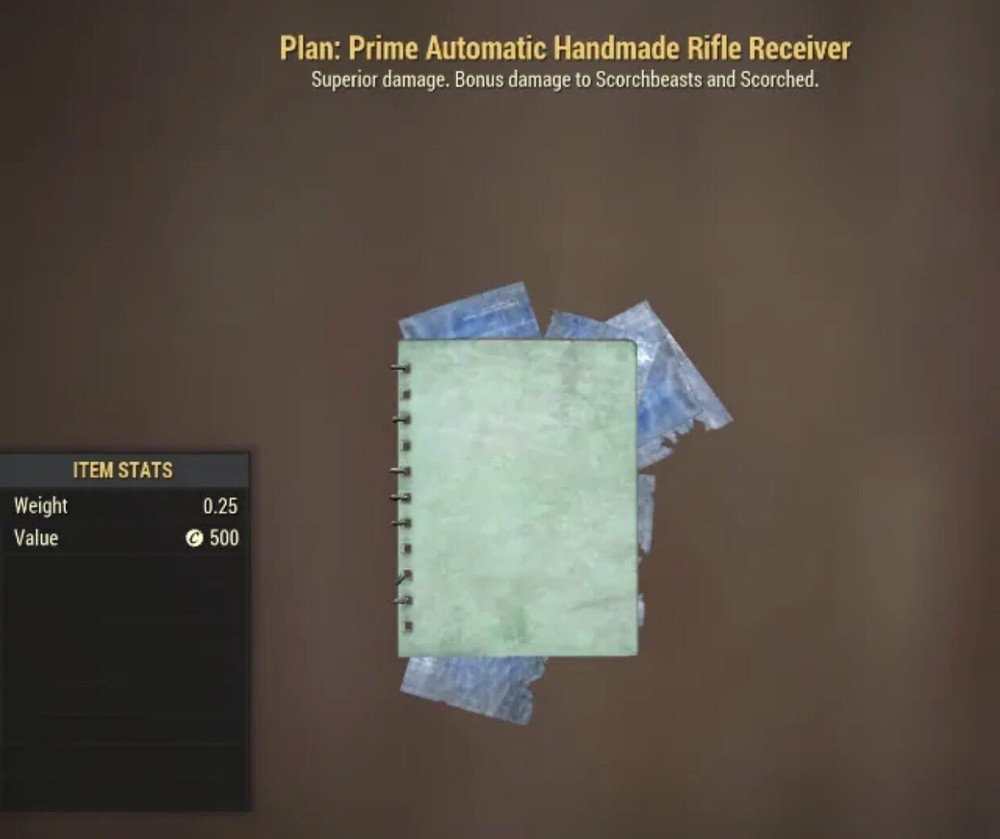 (Xbox) Prime Automatic Handmade Rifle Receiver Plan