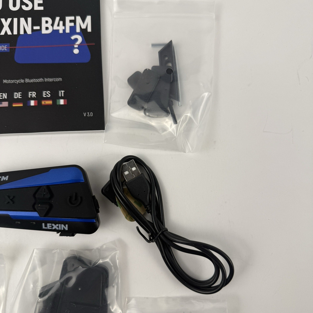 Lexin B4FM Motorcycle Bluetooth Intercom Single Unit Headset Communication
