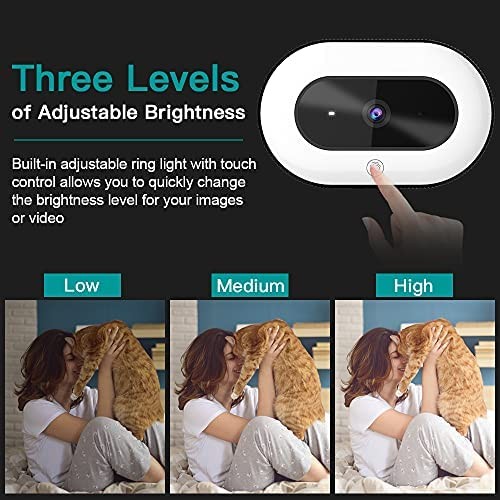NexiGo StreamCam N930E with Software, 1080P Webcam Ring Small, Black