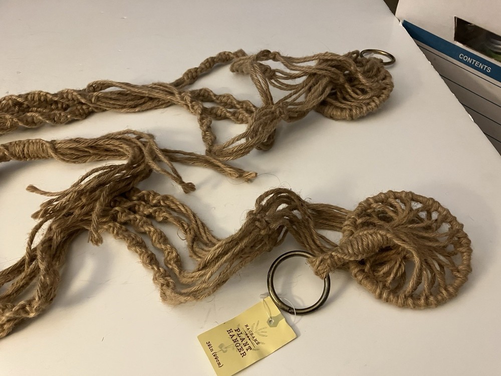 Two Macrame Plant Hangers