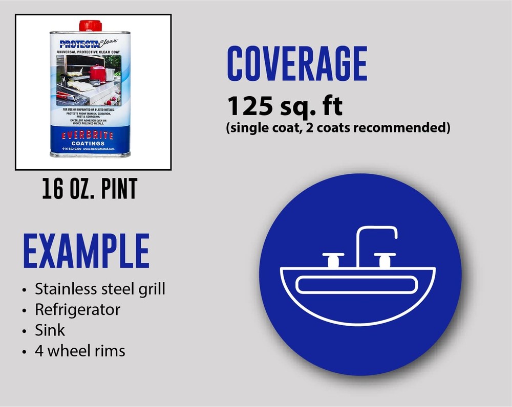 Clear Protective Coating for Metal 16 oz ProtectaClear Pint