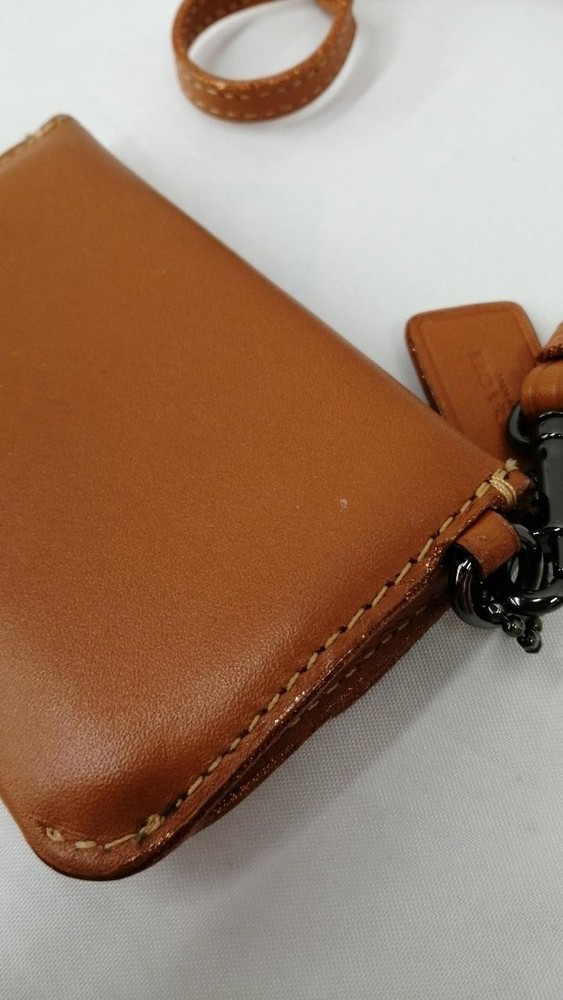 Coach 21086 Brown Leather Card Pouch