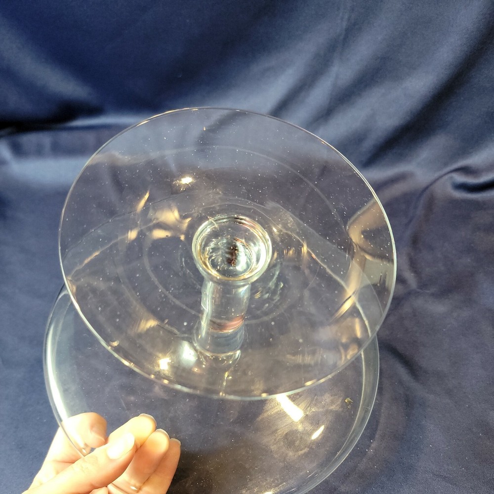 Glass Pedestal Footed Cake Stand Server