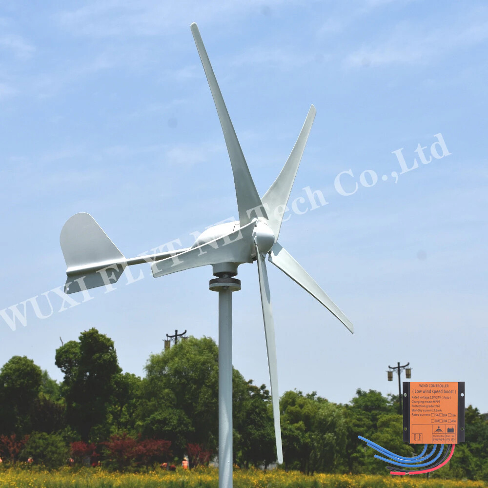 2000W 12V --48V Wind Turbine Generator 3-phase Windmill w/ Charge Controller US