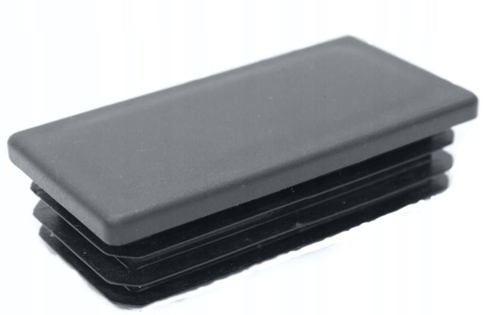 10 x Louver plugs rectangular tube 40 x 80 mm rectangle anthracite end caps
