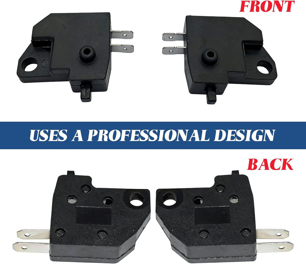 2 PCS Universal Motorcycle Brake Light Switch Kit 2-Pin