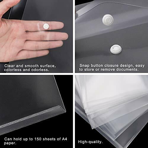 50pcs Poly Envelope,Clear Plastic Envelope Folder,Waterproof,Letter Size,A4 Size
