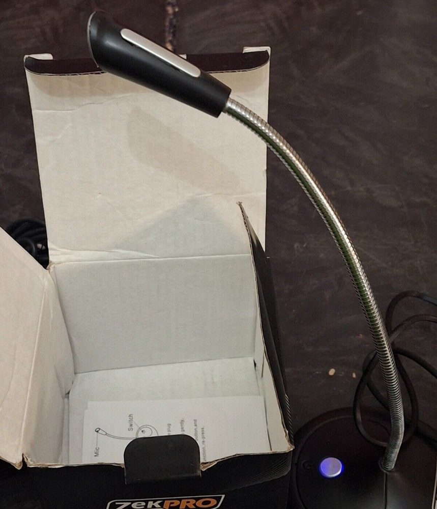 ZekPro USB Microphone for Computer Flexible Noise Canceling w/ Logitech Webcam