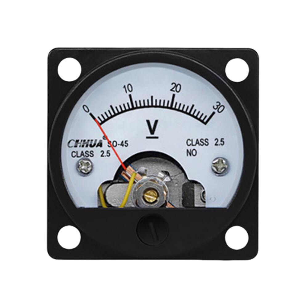 2x DC 0- 30V Analog Voltmeter Analogue Voltage Panel Meter SO45 Directly Connect