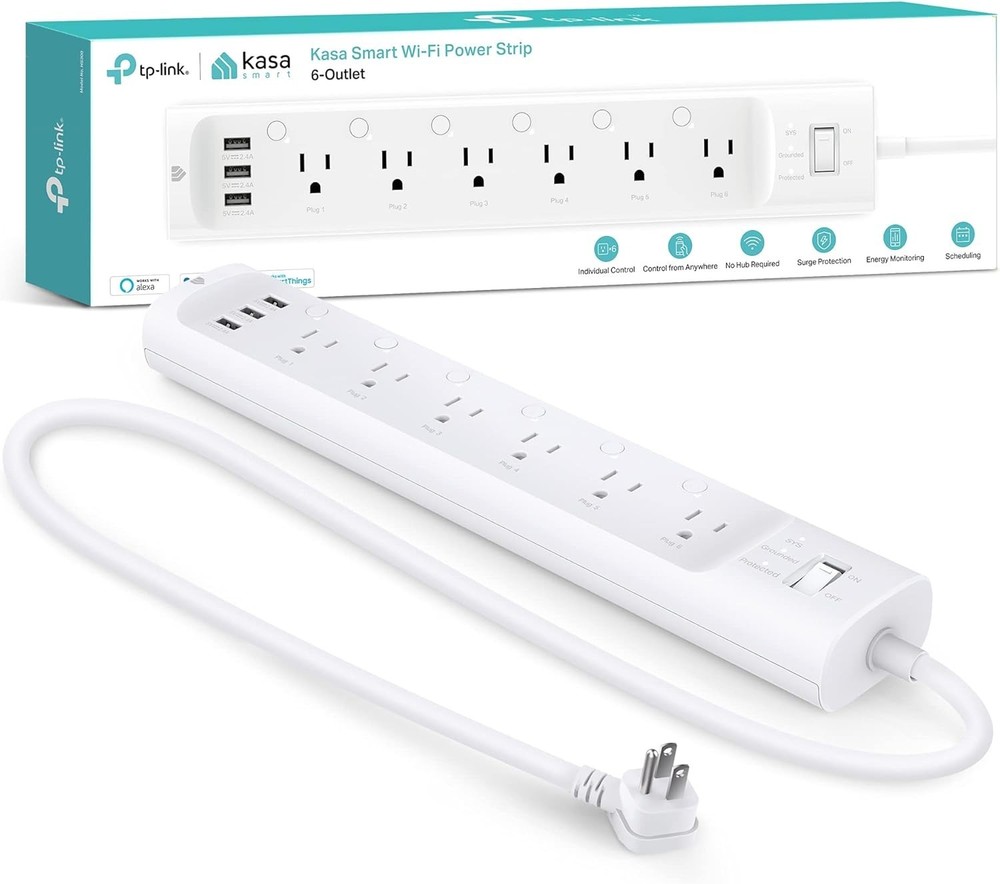 Plug Power Strip , Surge Protector with 6 Individually Controlled Smart Outle...
