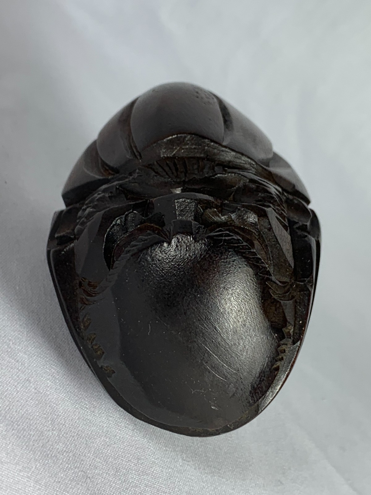 Daruma Figurine Vintage Japanese Hand Carved Wood from Mount Daruma