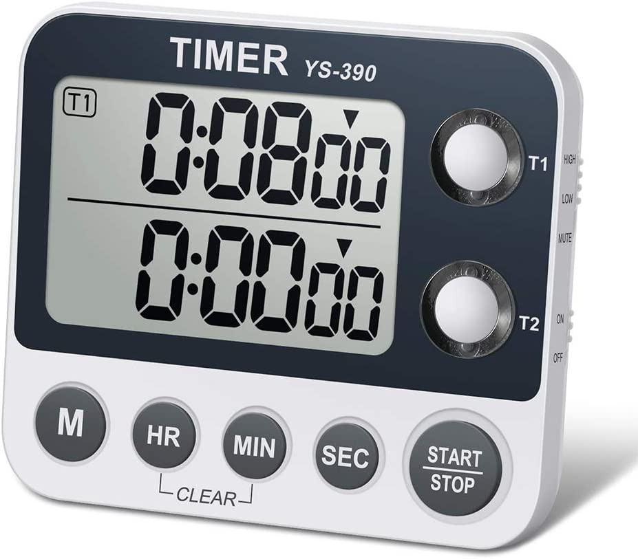 Homemall Digital Kitchen Cooking Timer, Dual Count up & down with Magnetic Back,