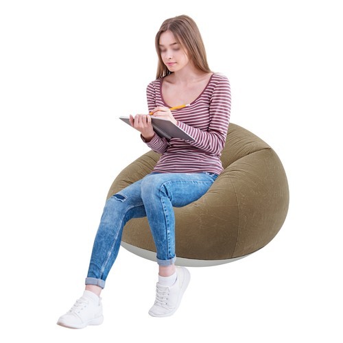 6pcs Inflatable Chairs Inflatable Sofa Portable Inflatable Couch Coffee Color