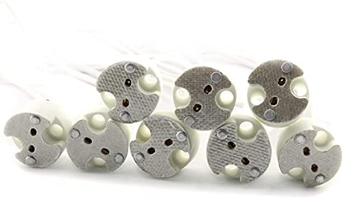 GU5.3 Socket 8PCS MR16 MR11 Halogen CFL Bulbs Holder Base Socket Ceramic Wire