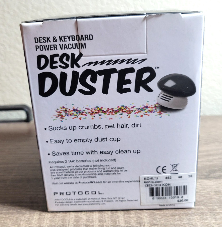 DESK DUSTER FOR DESK KEYBOARD BY PROTOCOL NEW IN BOX