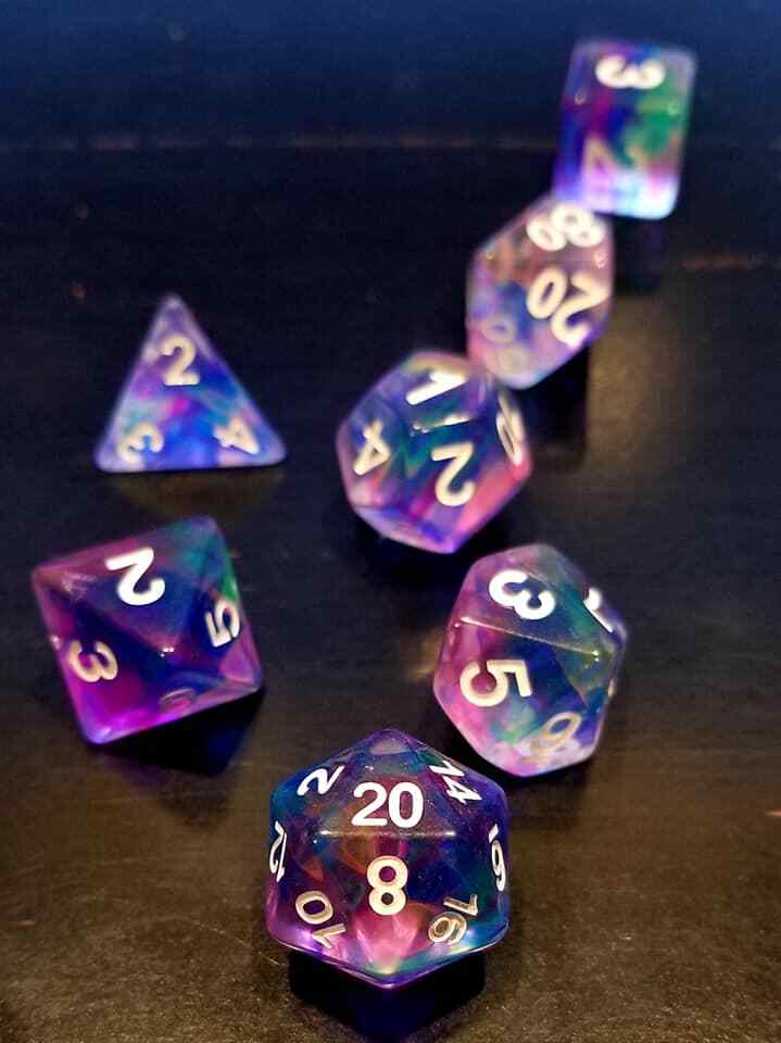 Fairy Tale 7 Dice Set Polyhedral RPG Dice for DnD and AD&D