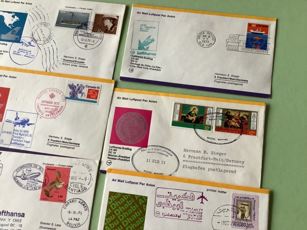 Airmail flight covers 12 mixed items Ref A1639