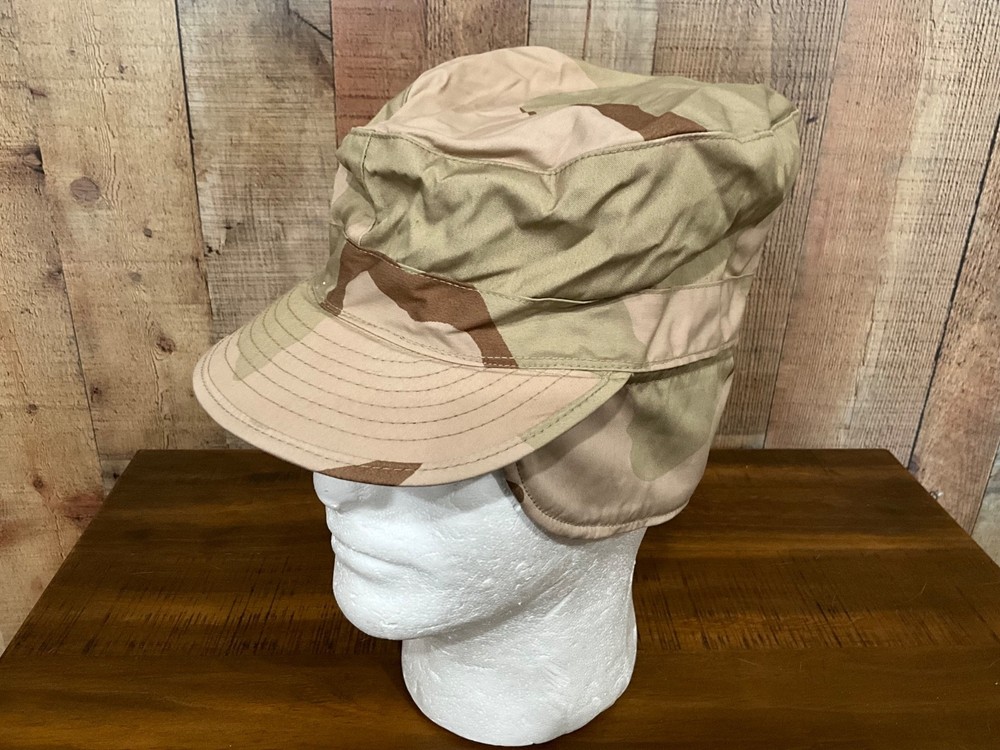 Cap Camouflage Pattern Class 2  DCU Desert 7 1/4 Ear Flaps
