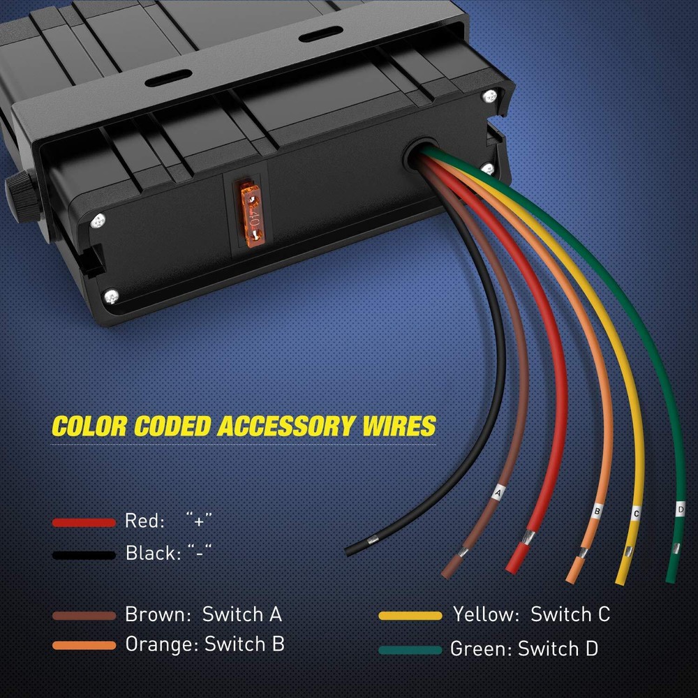 Nilight 4 Gang Rocker Switch Box SPST Toggle Switch Panel Switch Panel