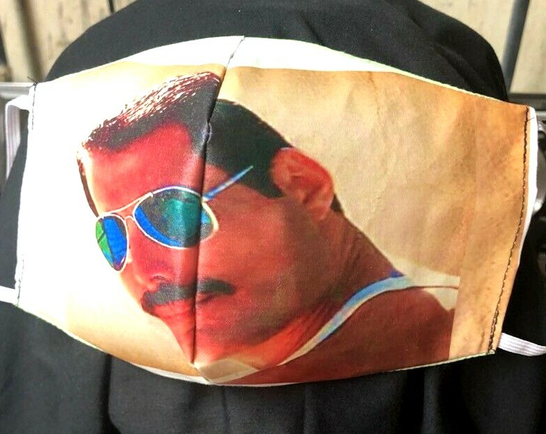 ***Freddie Mercury*** 3 REVERSIBLE Cotton Face mask (handmade)