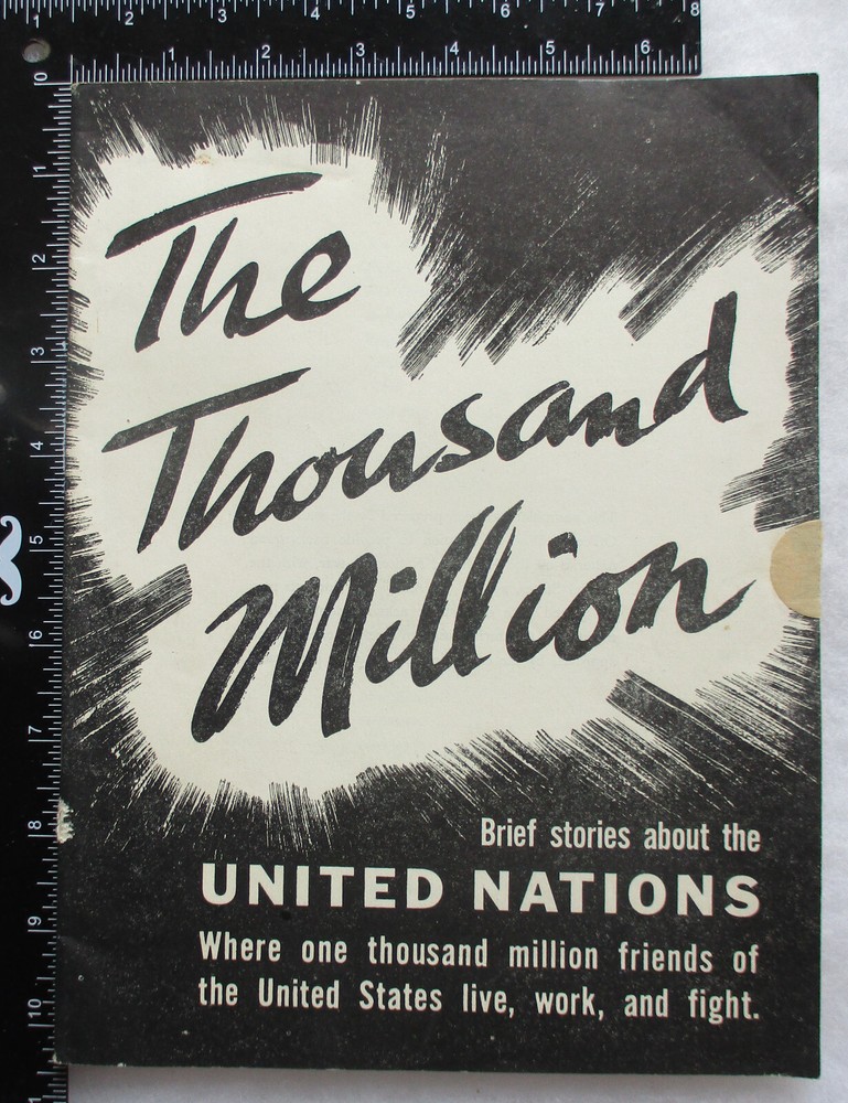 Original WW2 Vintage 1942 UNITED NATIONS STORIES BOOKLET The Thousand Million