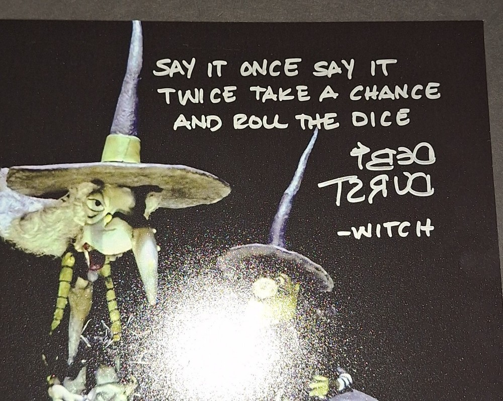 Debi Durst Signed Autographed 8x10 Witch Nightmare Before Christmas JSA COA