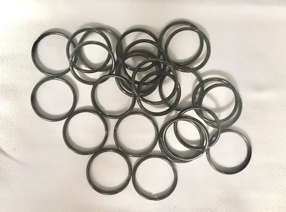 50 pcs Key Rings Chains Split Ring Hoop Gold Metal Loop Accessories 20mm