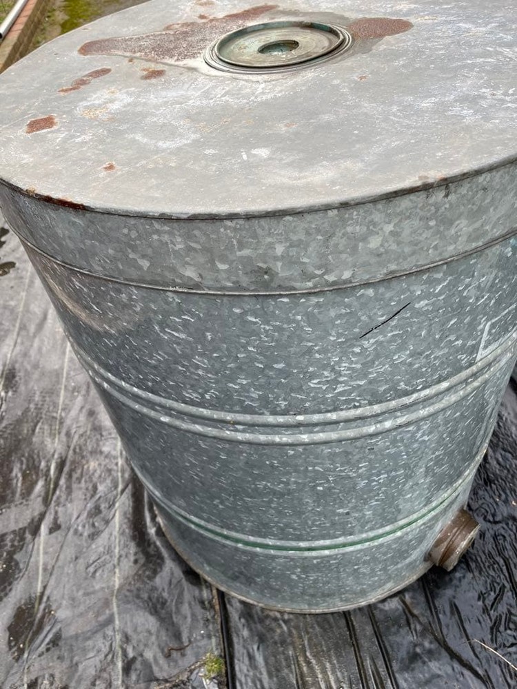 Tin can rice bin retro large