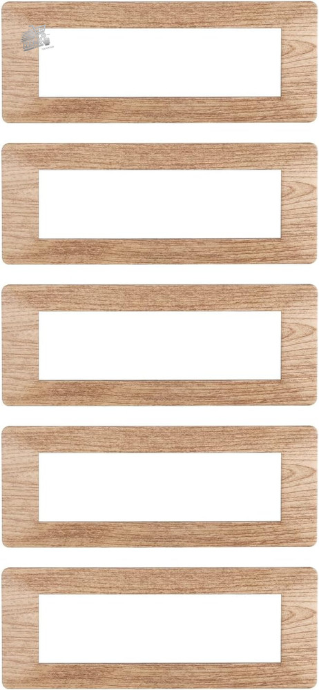 Set of 5 Plates 7 Modules Compatible Vimar Flat Light Wood Technopolymer Design