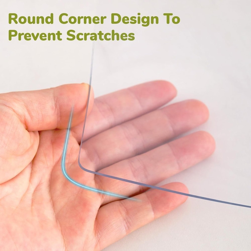 30 x 50 Inch Clear Table Cover Protector, Clear Table Protector for Dining Ro...