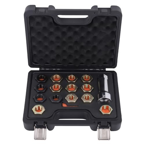 Axle Spindle Thread Chaser Set, Thread Rethreading Restorer Master 16 PCS