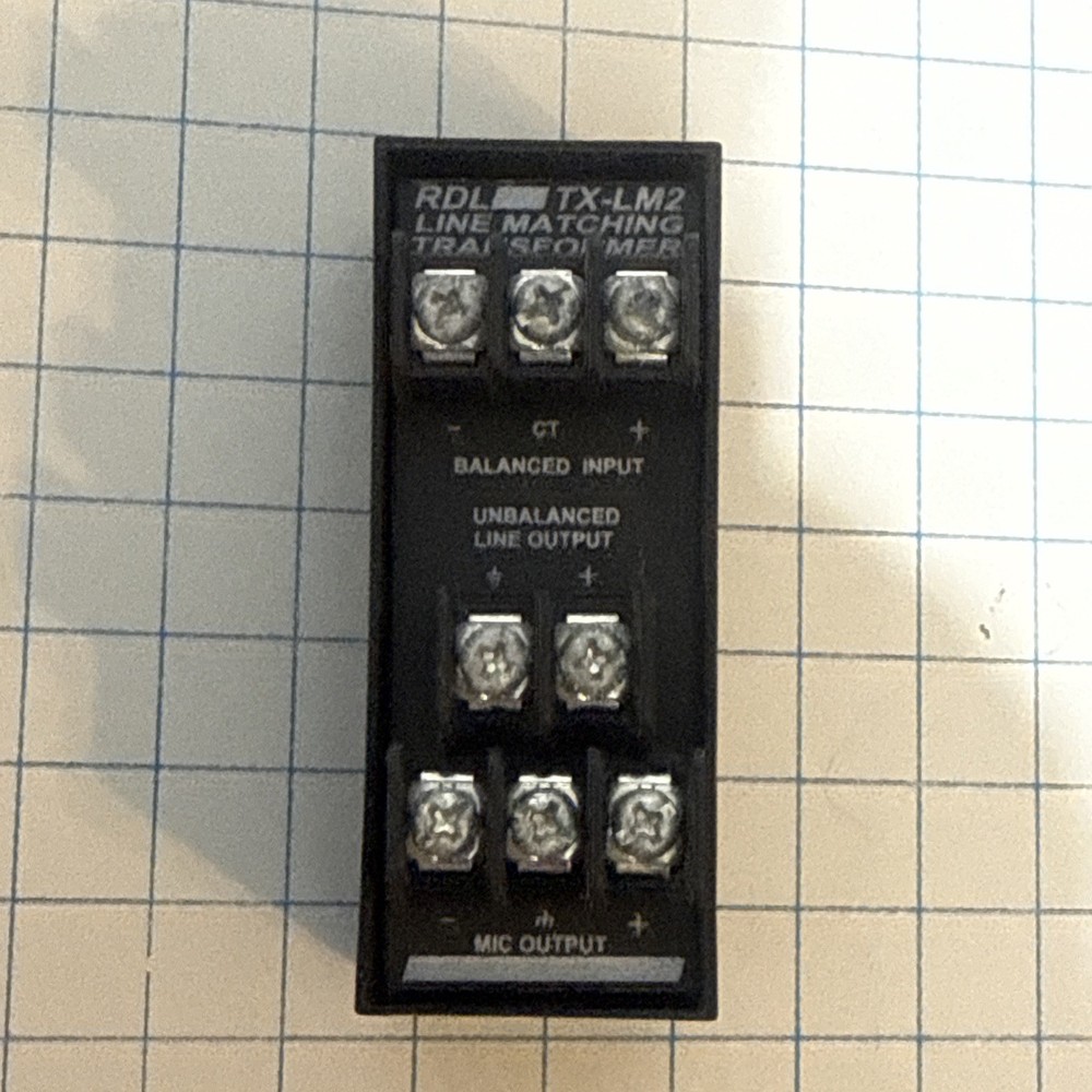 RDL TX-LM2 Line Level to Microphone Level Transformer UNTESTED