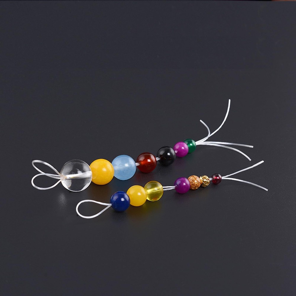 Bracelet String，1mm Elastic String Crystal Stretch Bead Cord for Black