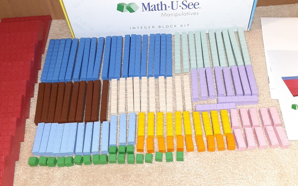 MATH U SEE MANIPULATIVES INTEGER BLOCK KIT EDUCATIONAL MATH FOR HOMESCHOOLING