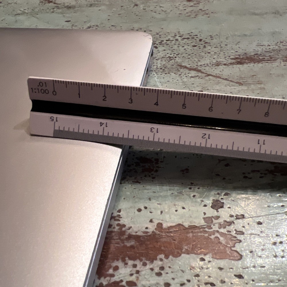 Alvin 247P 12" Triangular Drafting Engineer Scale Ruler Tri-Color EUC