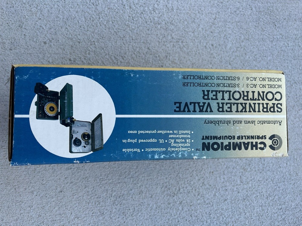 Champion Sprinkler Controller Model AC-3 Never Been Wired-Come As Shown