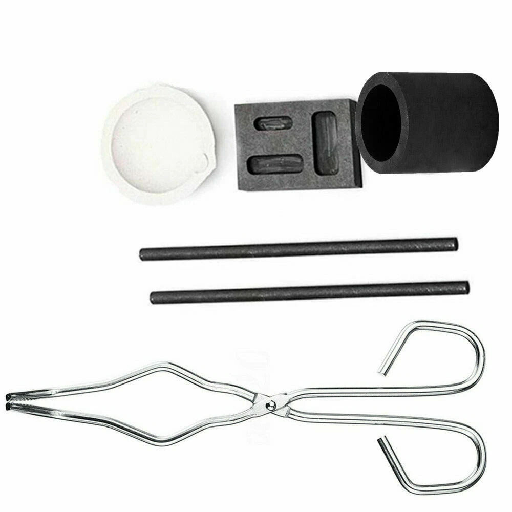 6x Graphite Ingot Crucible Mold Set Torch Melting Tools Kit For Gold & Silver