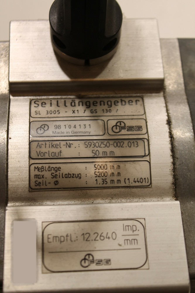 FSG sl3005-x1 5000mm wire rope sensor with Stegmann AG626 WSR encoder