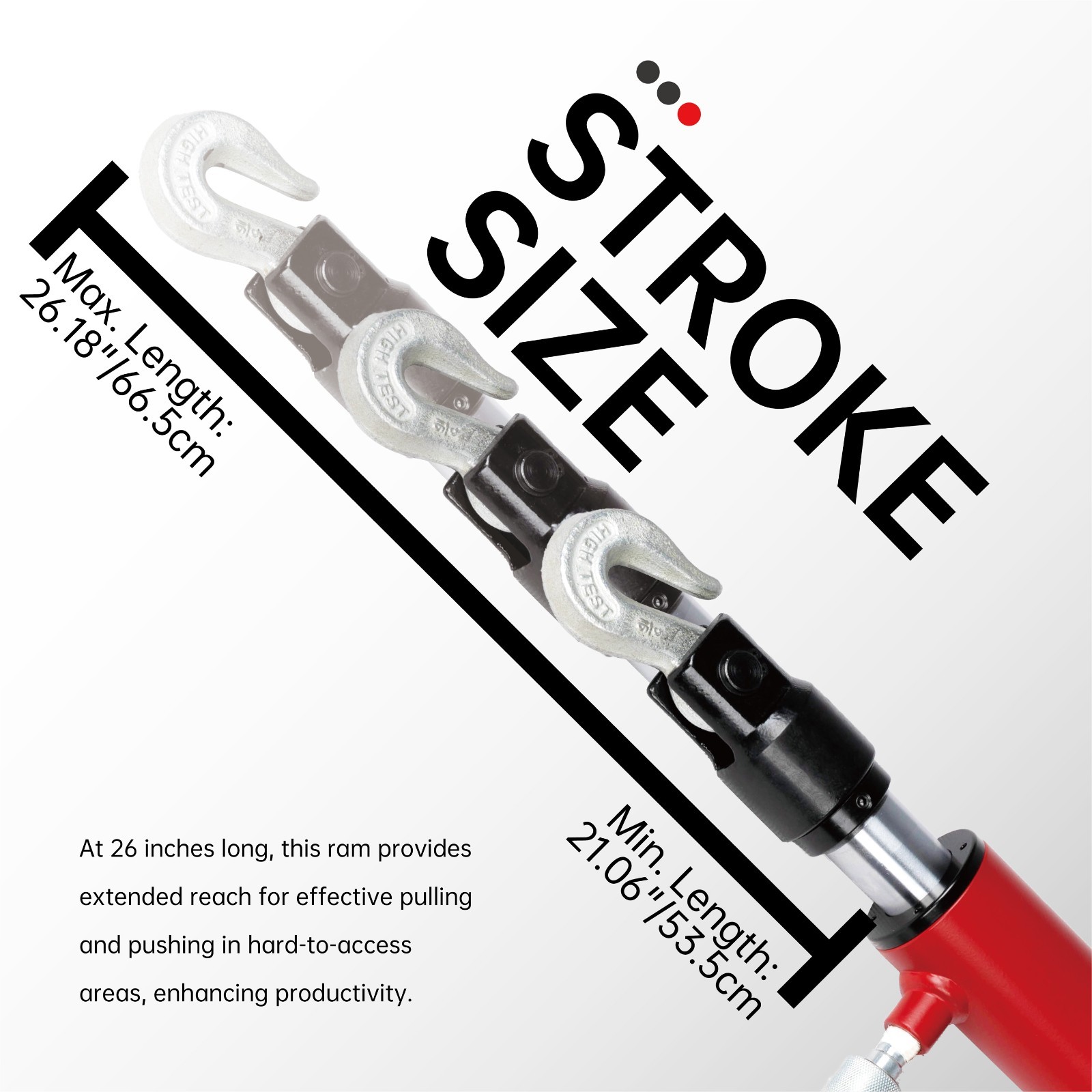 10 Ton Hydraulic Pull Back Ram for Porta Power Jack, Auto Frame Repair Tool