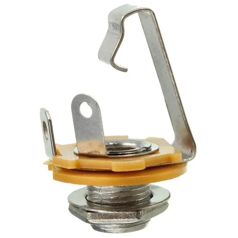 10pc Electric Guitar Input Jack 6.35mm Stereo Active Pickup Output Socket Audio*